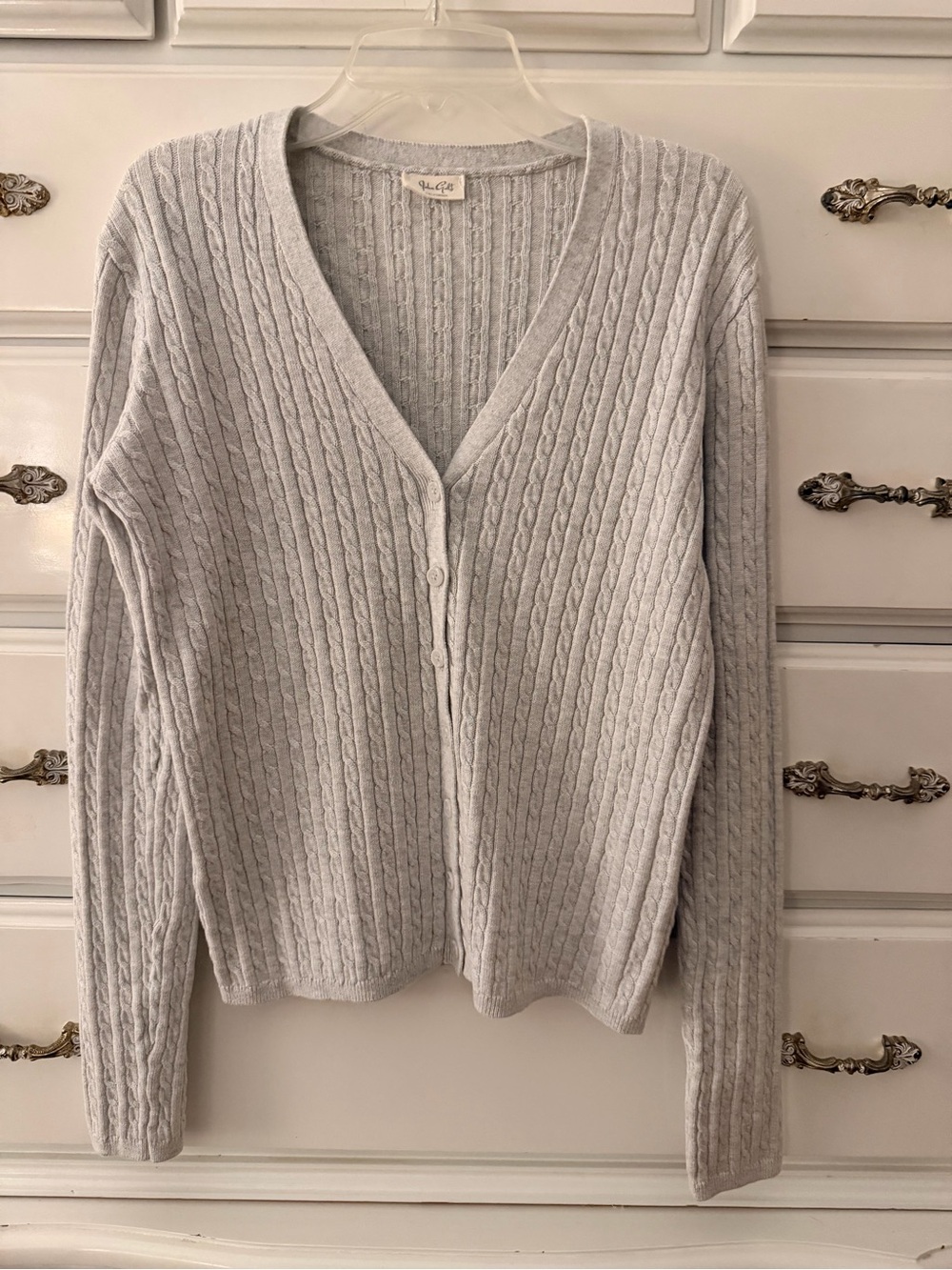 John Galt (Brandy Melville) Zoe Cable Knit V-Neck Cardigan